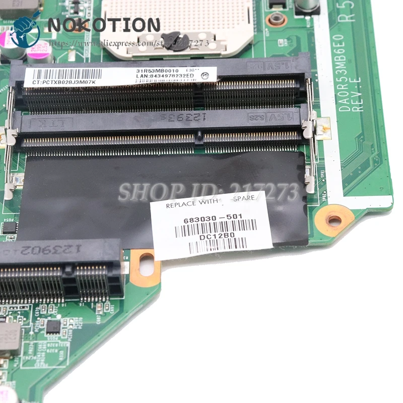 NOKOTION 683030-001 683030-501 DA0R53MB6E1 PC основная плата для hp Pavilion G6 G6-2000 G4 G4-2000 материнская плата для ноутбука G7-2000
