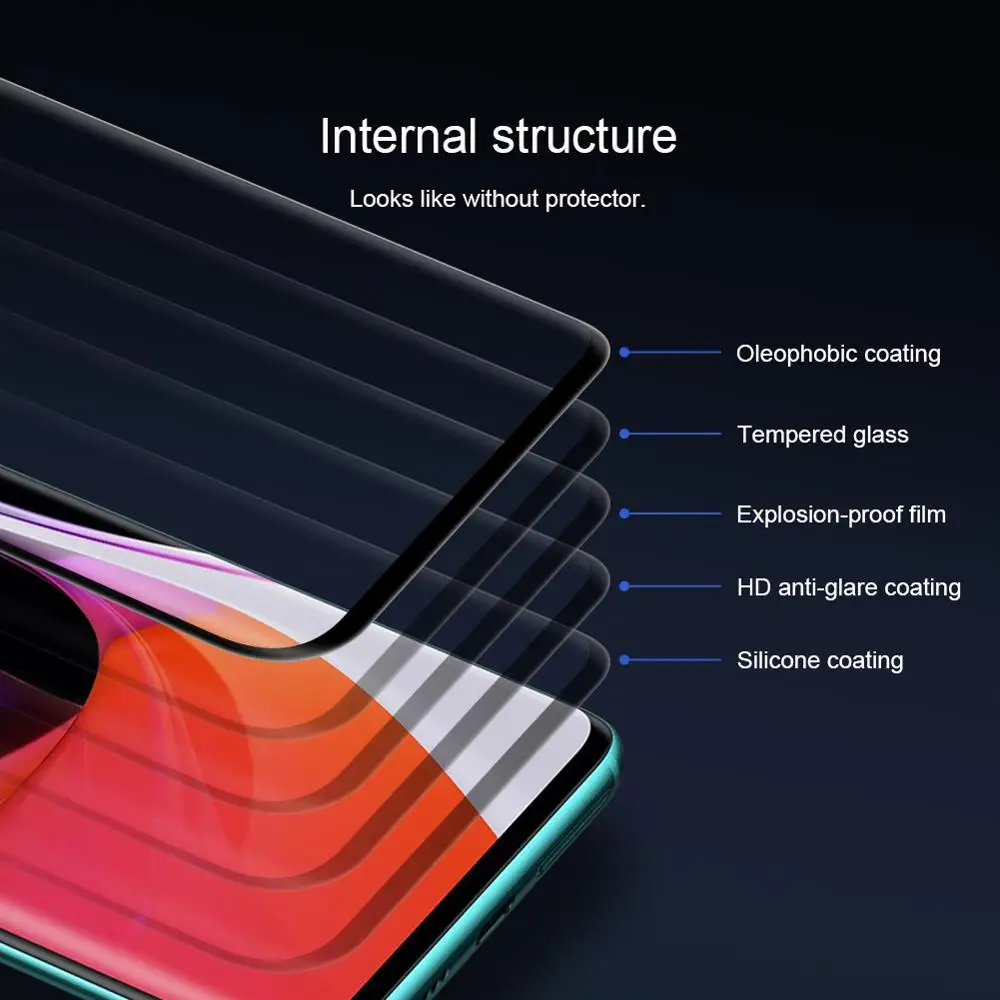 Закаленное стекло для Xiaomi Mi 11 10 Pro защита экрана Nillkin 3D полное покрытие Защитное Mi10