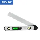 Цифровой спиртовой уровень SHAHE, 0-225 градусов, Измеритель угла, алюминиевый сплав, электронный транспортир, 400 мм, линейка, цифровая
