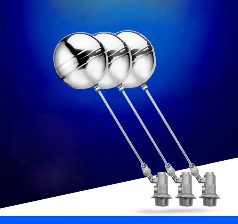 

DN15 1/2" Male Thread Water Tank Ball Stainless Steel Flow Control Float Sensor Valve Adjustable Floating Valve