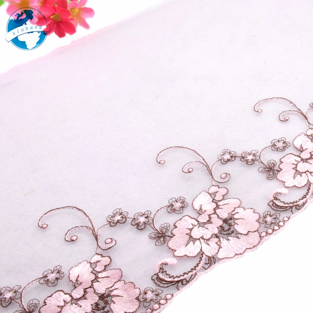 22 см полиэстер Кружева Вышивка Французский кружевной ленты ткань гипюр diy