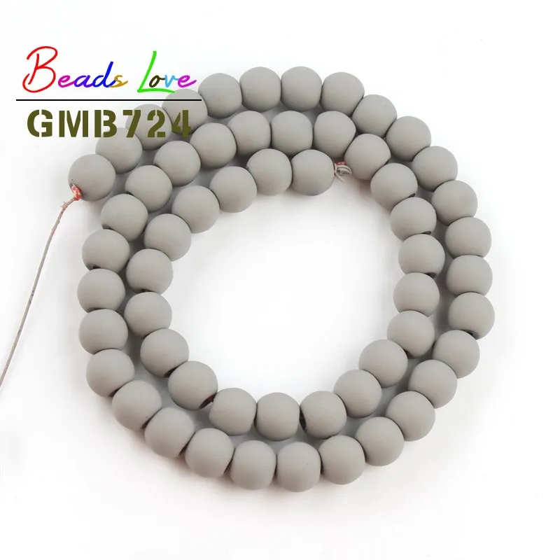 Круглые Бусины Из Гематита и натурального каучука 4/6/8 мм 15 дюймов | Украшения