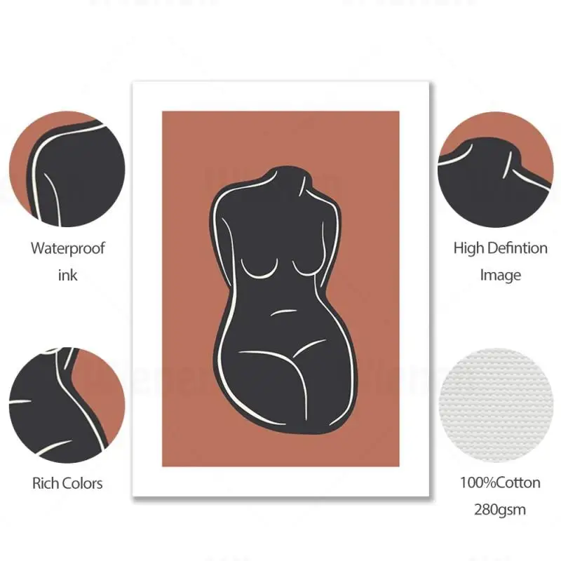 

Nordic Art Abstract Body Decor Poster Modern Blue Beach Canvas Painting Quotes Wall Art Home Decor Living Room Wall Picture