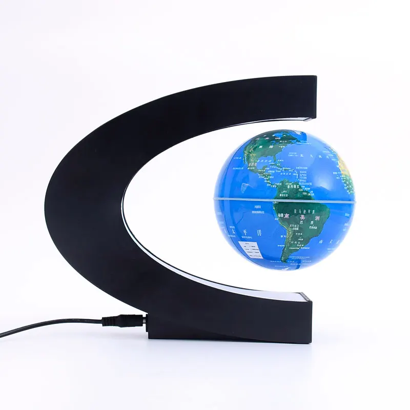 led world map magnetic levitation floating globe night light office home electronic anti gravity glow ball lamp decoration free global shipping