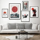 Японский стиль пейзаж Морской пейзаж Ukiyoe художественный постер картина Печать Кио Гейша картина на стену для гостиной домашний декор