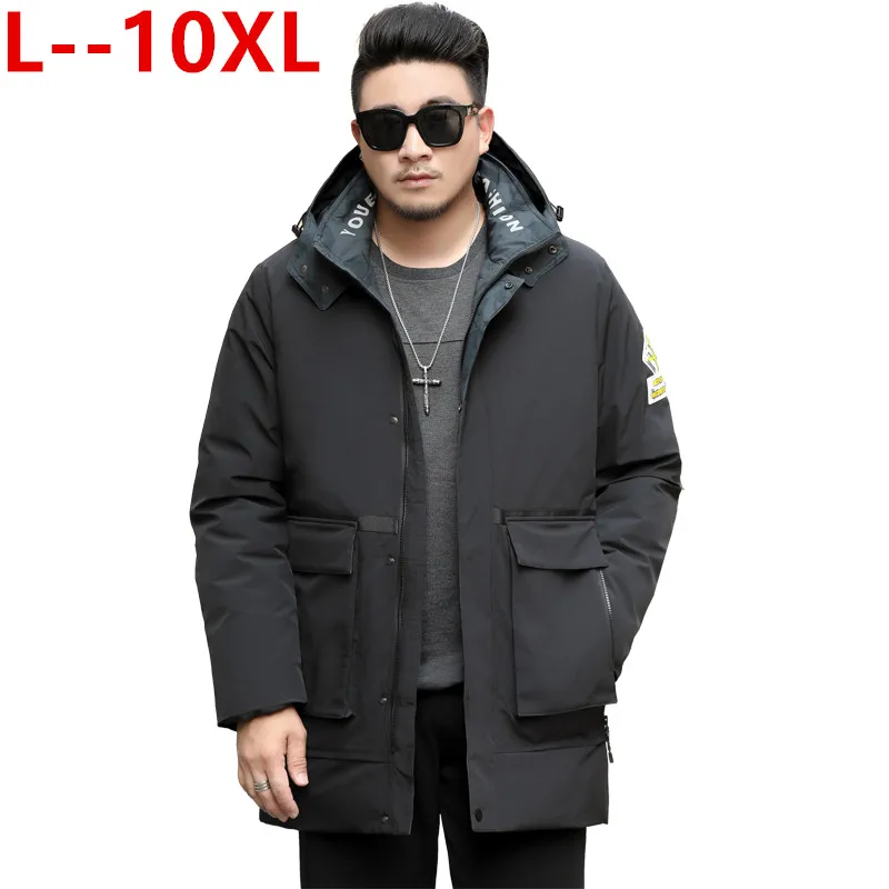

10XL Plus big 8XL size 6XL 2020 Hot Fashion Hooded Coat Men Thick Warm Mens Winter Jacket Windproof Father's Gift Parka