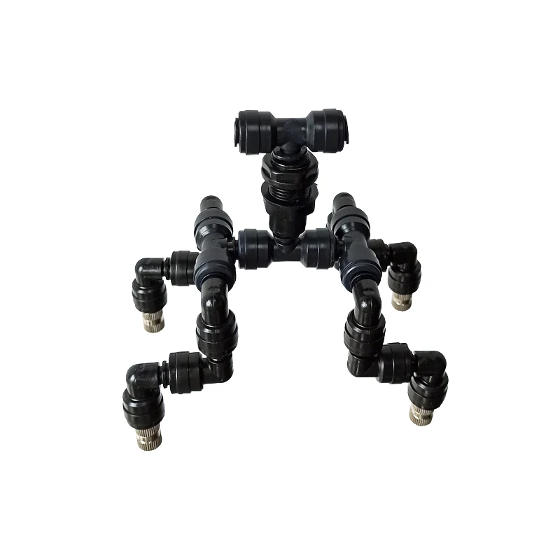 Four nozzle Рептилии Fogger Туман спринклер тропический лес бак 360 Регулируемый аквариум для аквариумных животных система охлаждения подключения nлес рептилия fogger - Цвет: Four nozzle