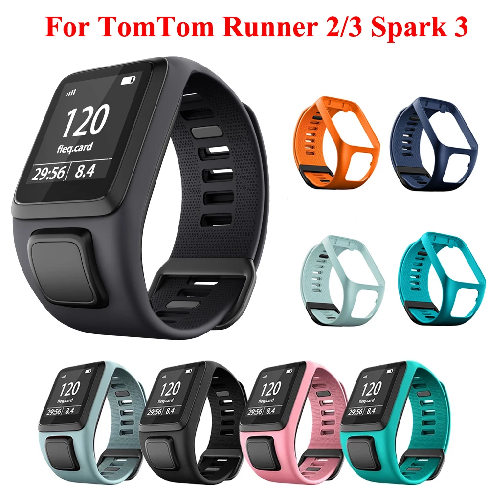 

Sport Silicone Replacement Wrist WatchBand Straps For TomTom Runner 2 3 Spark 3 GPS Sport Watch for Tom Tom 2 3 Series Correa