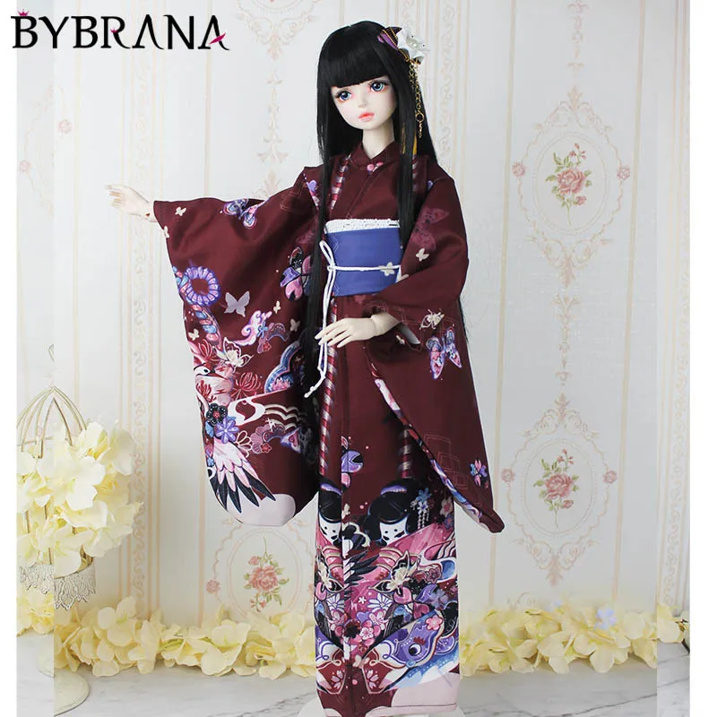 

Халат-кимоно Bybrana с защитой от ветра, японская Одежда для кукол BJD SD 1/3 1/4 1/6