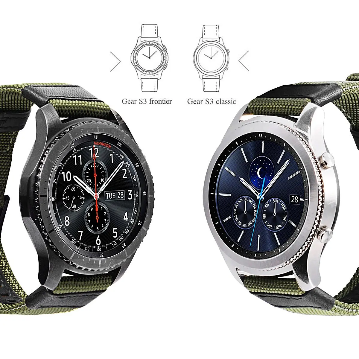 Classic Watch Strap Soft Replacement Wristband Bracelet Strip Stainless for Samsung Gear S3 Sports Smart Watch for gear s3