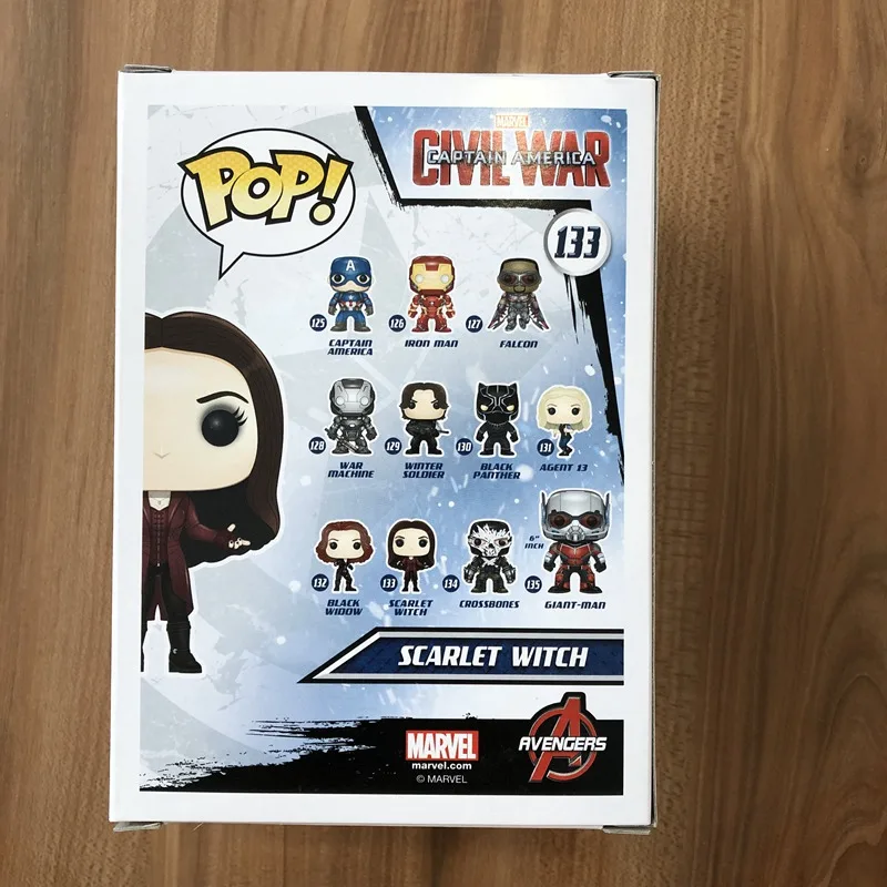 Оригинальная фигурка Funko pop Marvel Civil War Scarlet Witch Коллекционная Виниловая фигурка модель игрушки с оригинальной коробкой