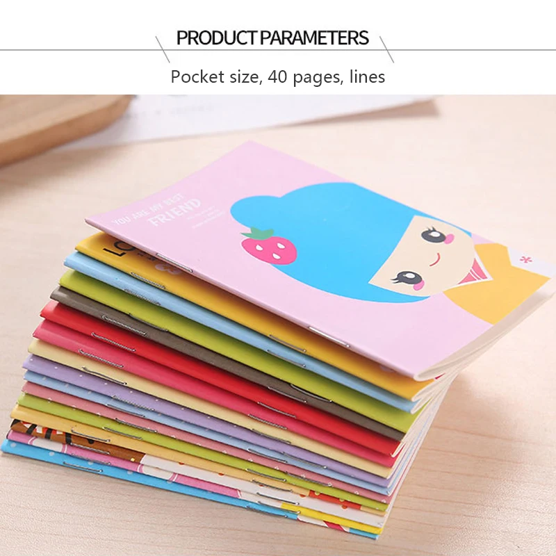 4 шт./компл. Kawaii notebook мини дневник для детей школьная запись 40 страниц подарки