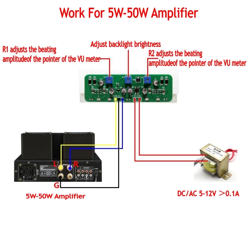 Двойная указка измеритель УФ плата стерео усилителя звука индикатор уровня дБ