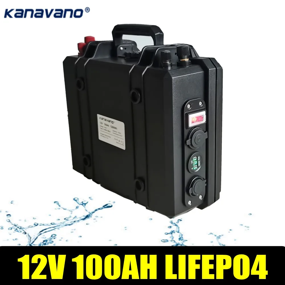 

Аккумуляторная батарея глубокого разряда, 12 В, 100 А ч, литий-железо-фосфатная, встроенная, для гольфкара EV, автодома
