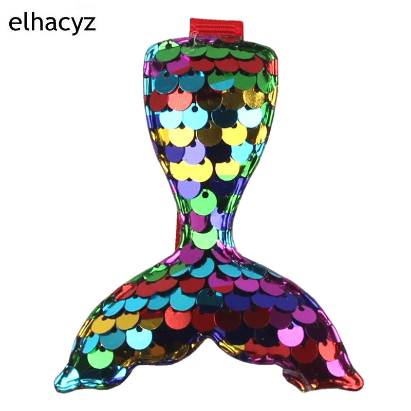 Заколки для волос с блестками хвост русалки 1 шт. |