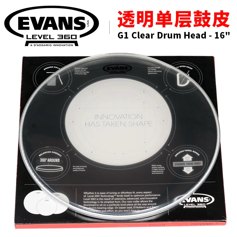 

Д 'Аддарио Эванс 16 "Genera G1 Clear Tom Head (TT16G1)