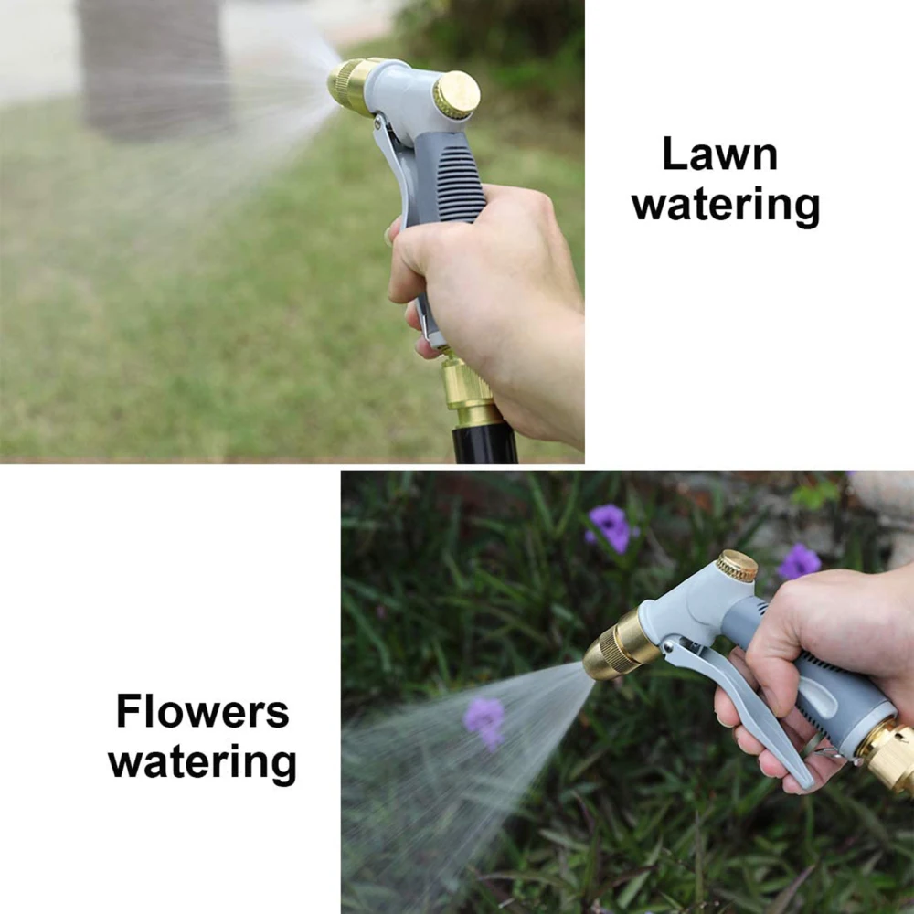 

Water Hose Nozzle Car Wash Sprayer Watering Heavy Duty Metal High Pressure Patio And Pets Irrigation Kit Garden Sprinkler