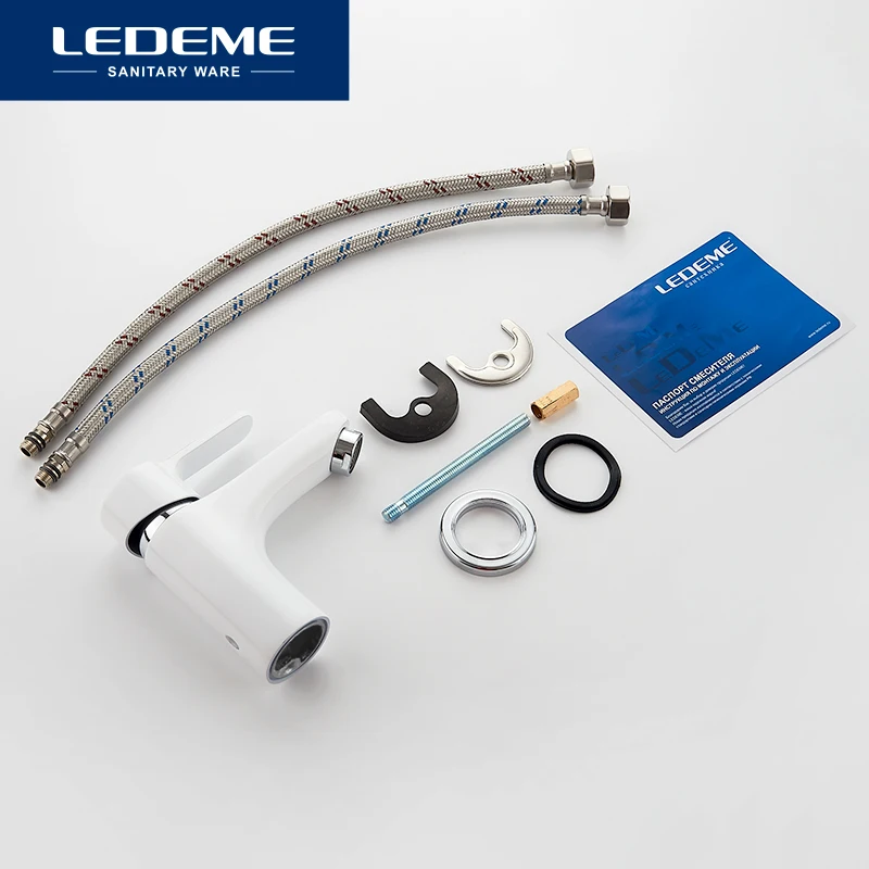 LEDEME Смеситель для умывальника латунь Цвет: хром L1003|basin faucet|waterfall faucetmodern waterfall faucet |