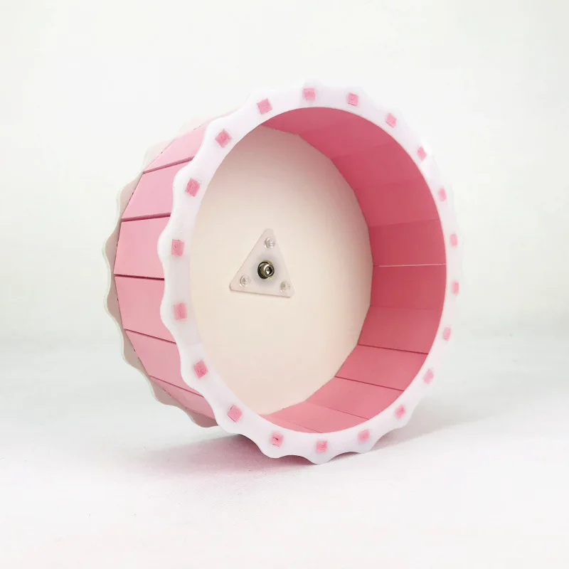 Pink Тренажер для хомяка, бегущее колесо, бесшумная клетка, милое маленькое животное, белка, Шиншилла, маленькая мышка, игровая площадка, Спортивная игрушка, товары для домашних животных - Цвет: Pink