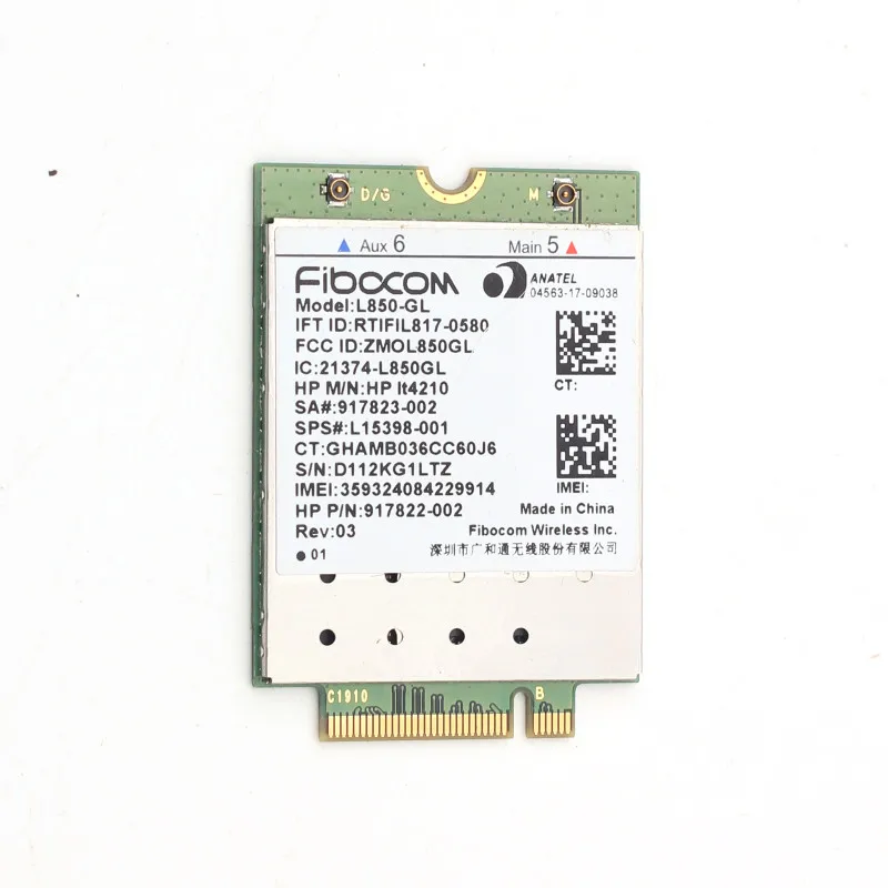 l850 gl for hp lt4210 fibocom 4g lte card xmm 7360 wwan mobile module for hp 840 430 g5440 g5450 g5640 notebook pc free global shipping