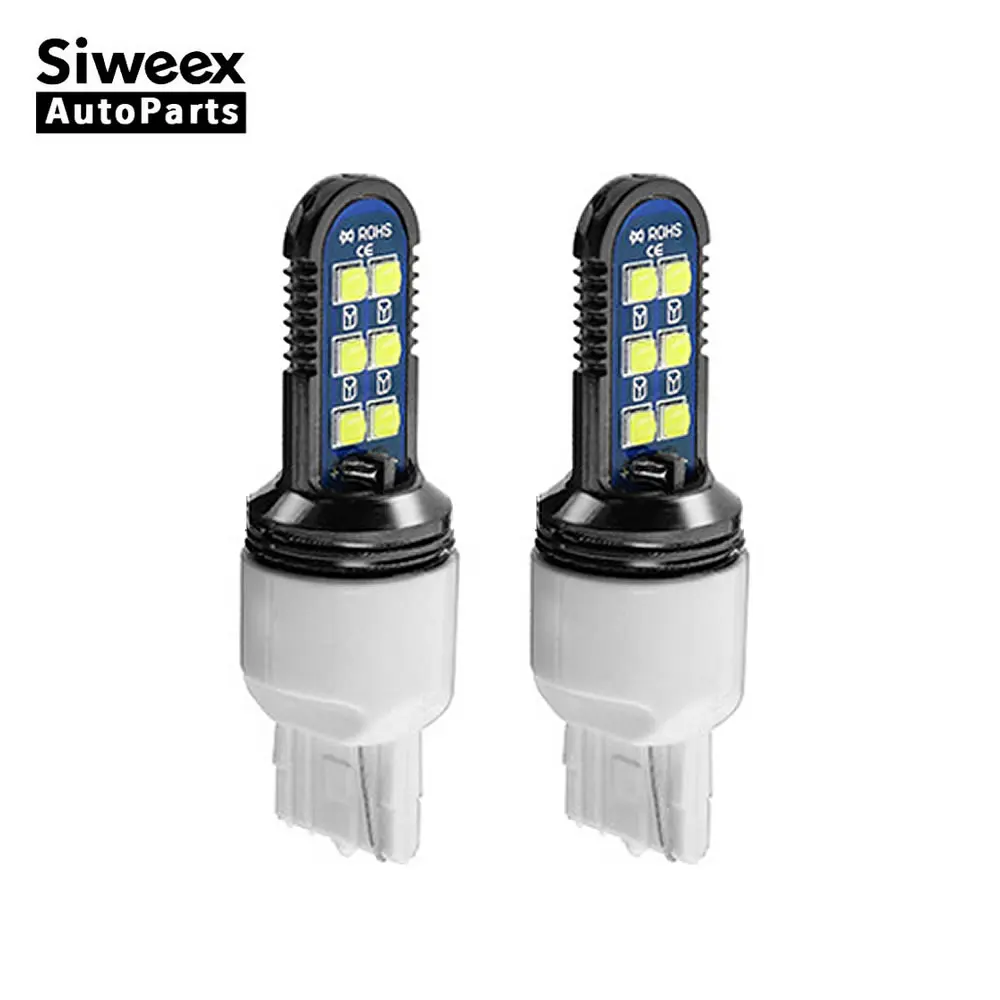 2 предмета 1156 BA15S 1157 BAY15D 7440 7443 3156 3157 12 светодиодов SMD 3030 светодиодная Автомобильная