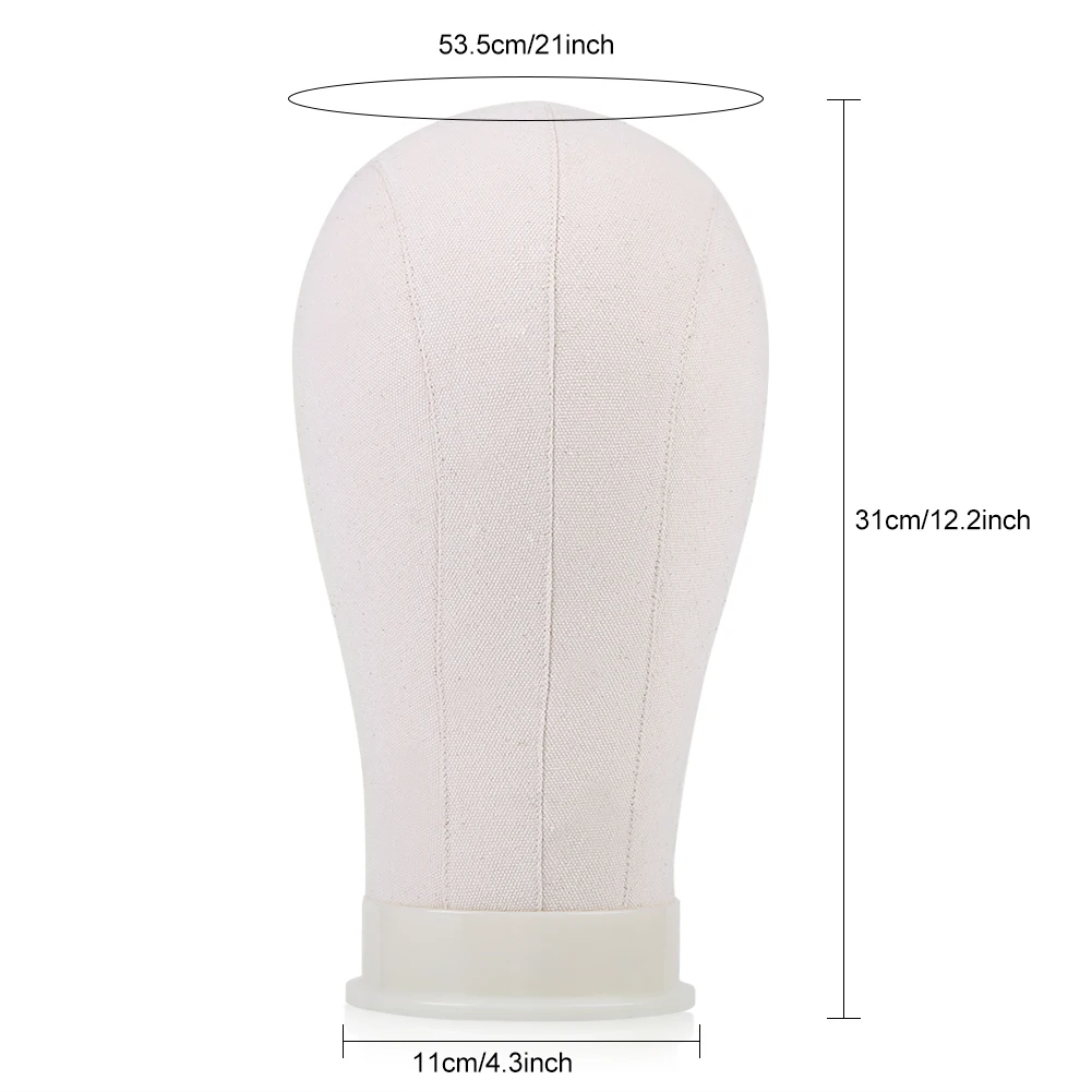 

21/22inch Canvas Head Wig Model Making Mannequin Head Hat Headwear Cap Display Manikin Model