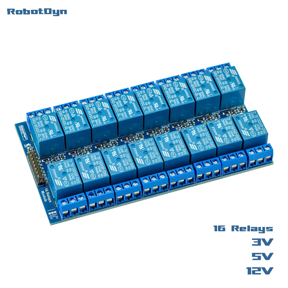 Релейный модуль 16 реле для 10 А, VCC 3,0 в, 5,0 в, 12 В (3,0 в для Raspberry BPI/ESP8266/ESP32/STM32) для проектов «сделай сам»