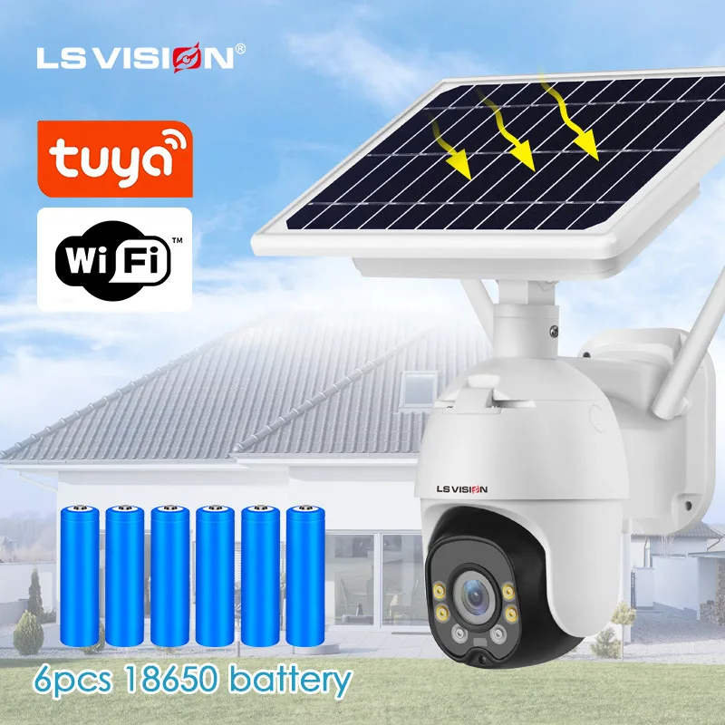 LSVISION 4G SIM-карта 1080P IP-камера WIFI 8 Вт солнечная панель камера безопасности наружная PTZ камера видеонаблюдения умный монитор безопасности - изображение