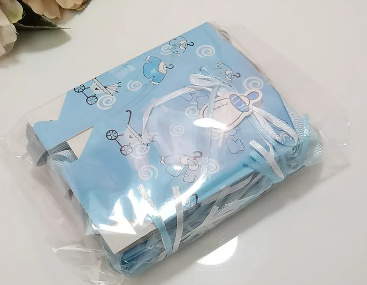 

7.5*3.5*10CM Feeding Bottle Candy Box Tote Gift Bag For Birthday Baby Shower Baptism Party Decor Supplies