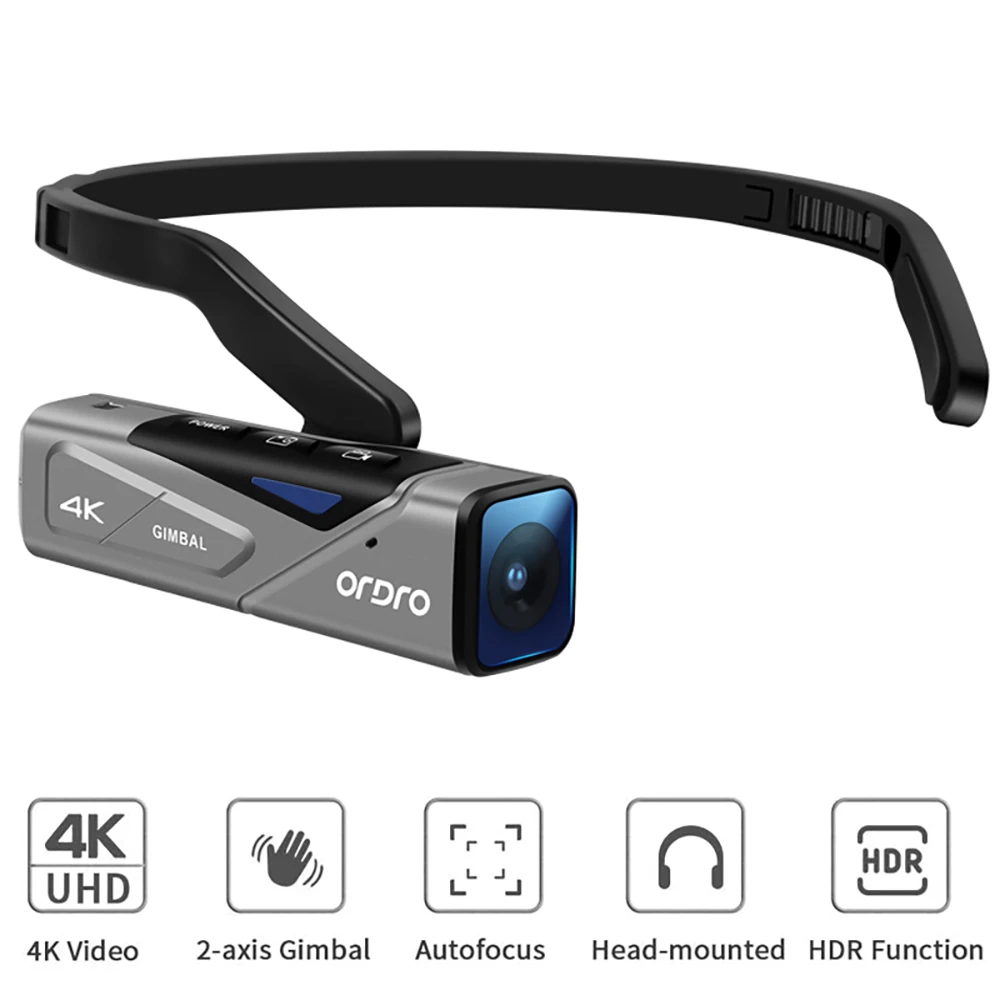 4K спортивная видеокамера Цифровая портативная камера ORDRO EP7 UHD 60 кадров в секунду