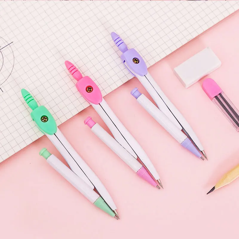 

Math Geometry Set Student Supplies with Storage Box Includes Rulers Protractor Eraser Lead Refills Pencil for Drafting Drawings
