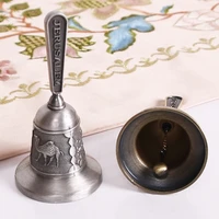european style hand cranked bell personalized bar food bell call meal bell retro metal rural wind chime conference reminder bell