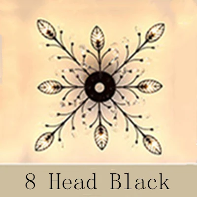 8 Head Black Скандинавский современный Lron светодиодный роскошный светильник-люстра, лампа для чердака, гостиной, спальни, дома, зала, столовой, Deco, Черное золото, G9, птица - Цвет абажура: 8 Head Black