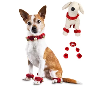 4 шт. Рождественский кошачий Колокольчик для собаки ошейник для питомца галстук-бабочка Рождественский шейный ремень для собаки рождественские товары для домашних животных Рождественский колокольчик украшение