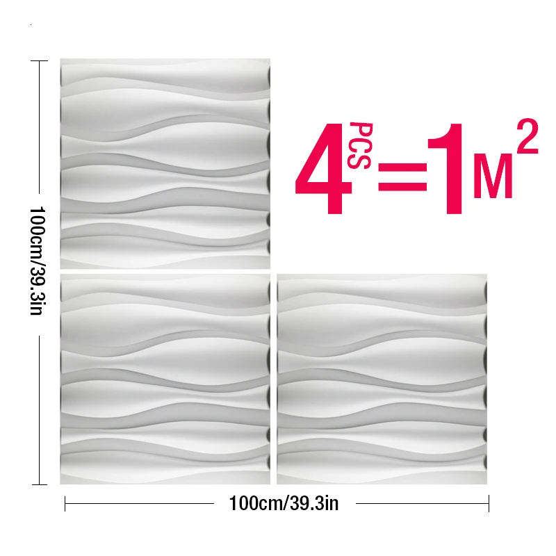4 шт. 50x50 см 3D Плесень Для панели пластырь настенные стикеры для гостиной обои