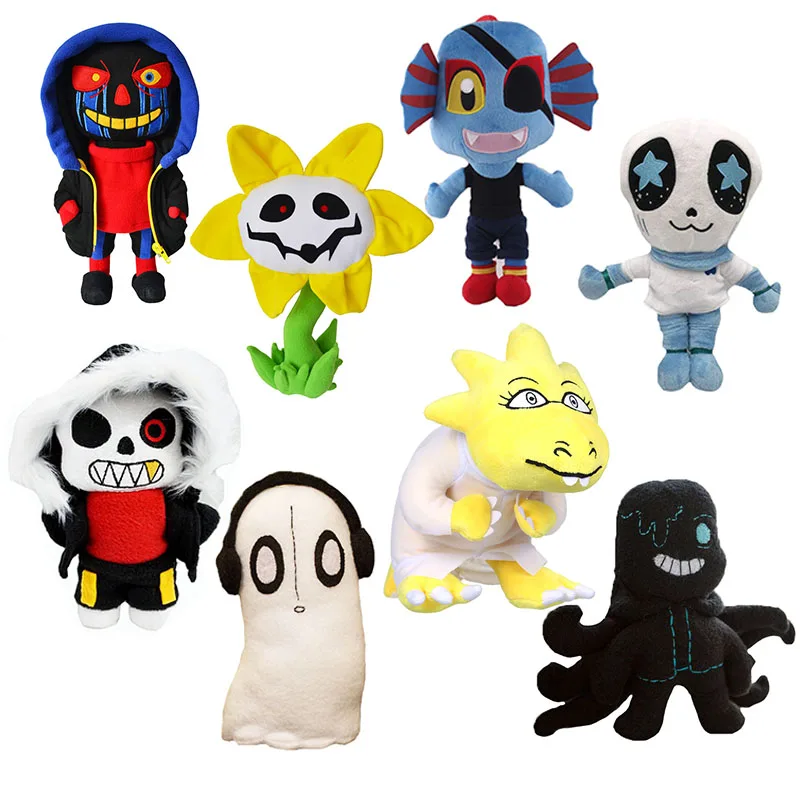 Игрушка плюшевая Undertale Sans Undyne 25 см мягкая набивная мультяшная кукла Moive игрушка