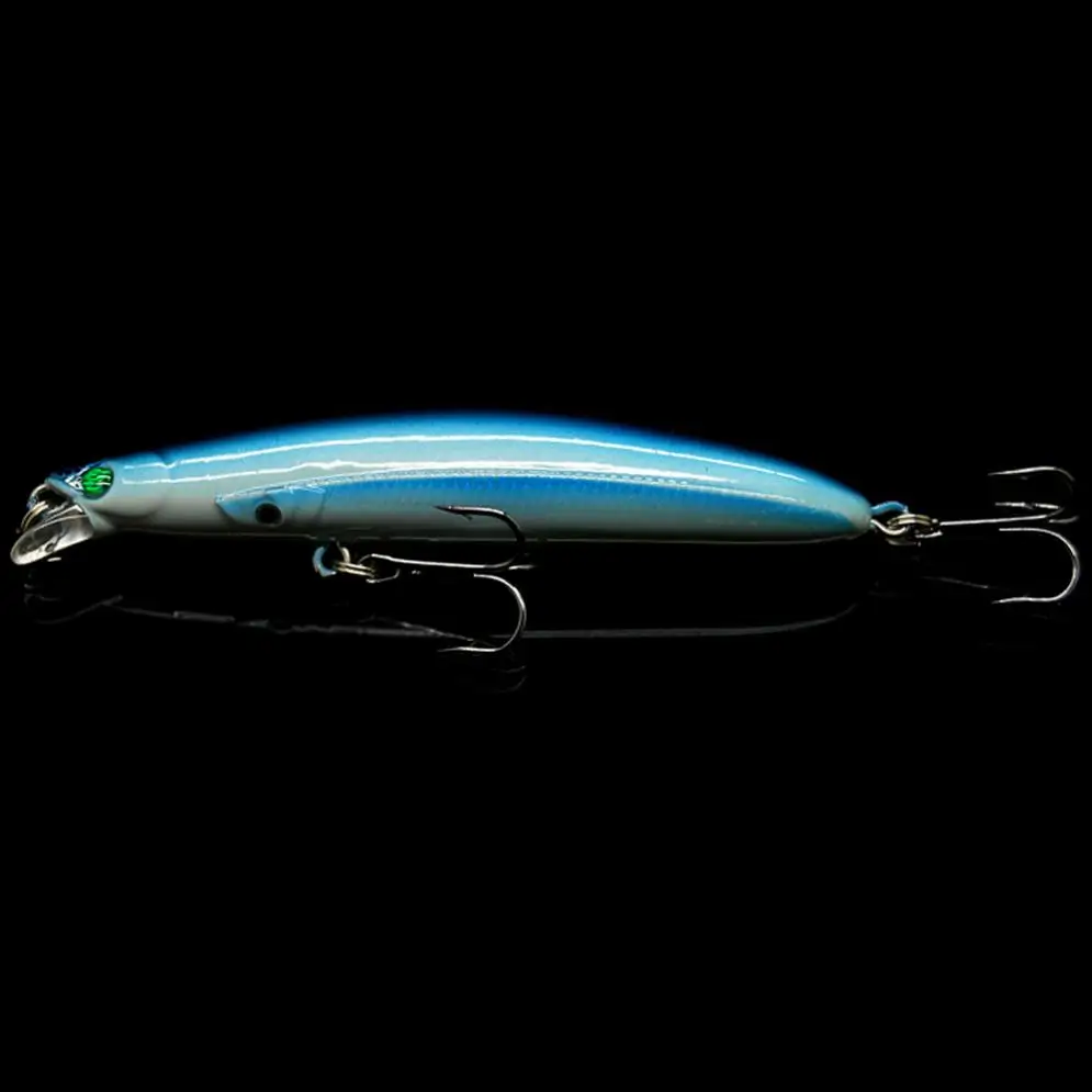 

6pcs/lot 9cm 9.5g Plastic Minnow Artificial Hard Fishing Lure Laser Hard Bait with 3D Eyes