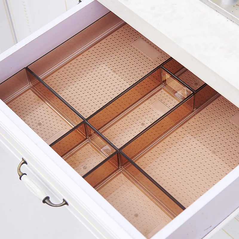 

Drawer Style Make Up Storage Box Plastic Sundries Cosmetic Container Kitchen Cutlery Divider Case Desktop Sundries Organizer