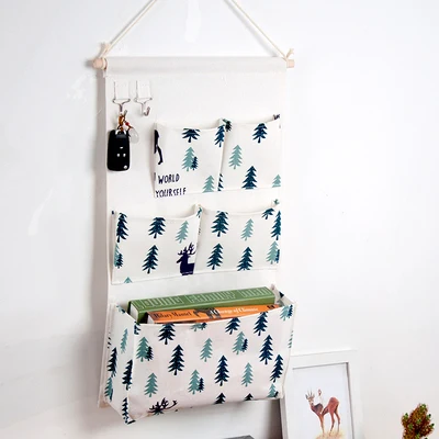 

Rushed Wall Hanging Storage Bags 5 Pocket Over The Door Closet Mount Organizer For Dormitory Bedroom 34x55cm