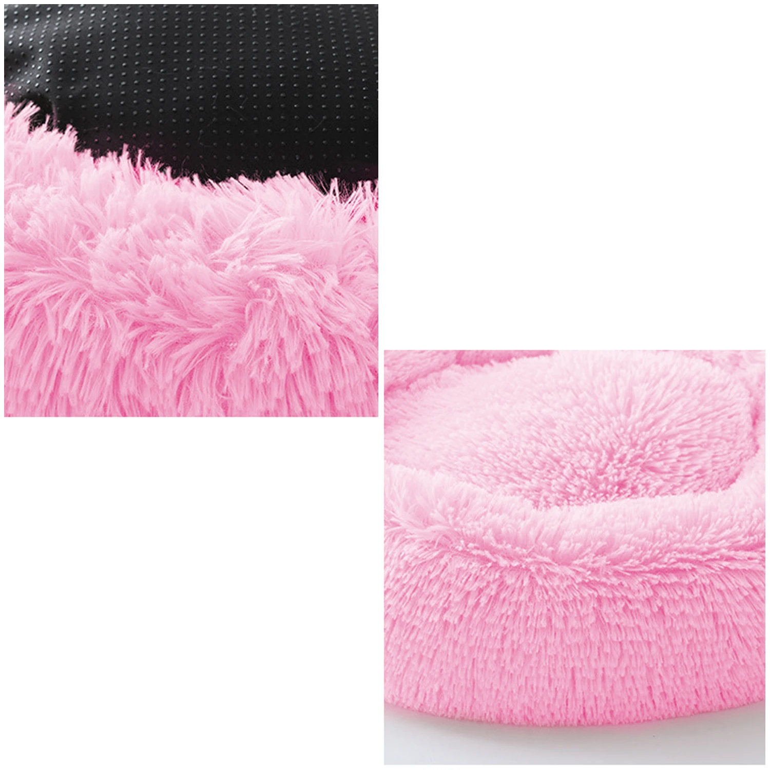 Behogar Modern Donut Style Soft Plush Round Pet Cushion Bed Indoor Snooze Sleeping Cozy Kennel for Small Medium Cat Dog | Дом и сад