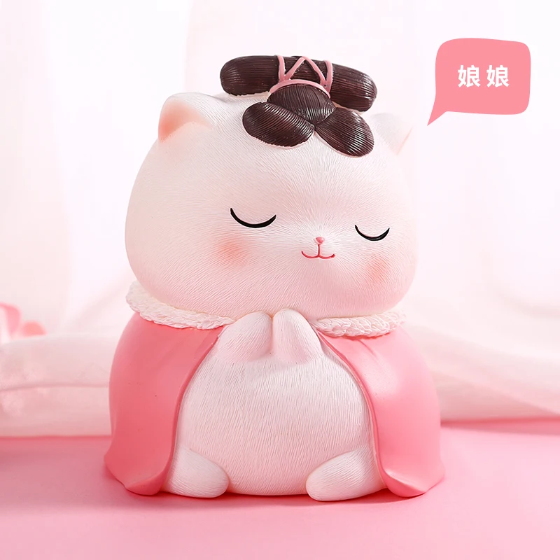 Маленький милый копилка веселый безопасный Кот персональный Копилка счетчик