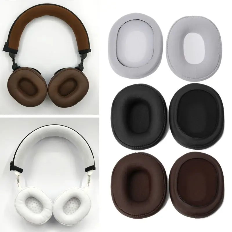 

Replace Foam Ear Pads Cushions for audio-Technica ATH-SR5 SR5BT MSR5 Headphones Protein Leather Earpads