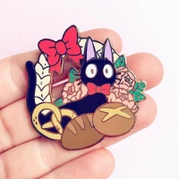 cute cat kikis delivery service hard enamel brooch fashion badge collar pins backpack lapel couples party brooch jewelry gift