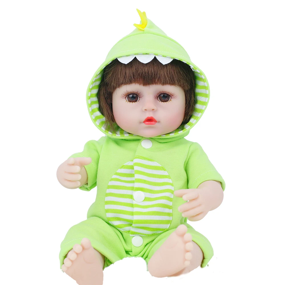 

38cm Cute Dinosaur Children Toy Reborn Baby Doll Full Vinyl Simulation Will Pee Christmas New Year Boy Girl Child Gift Baby Doll