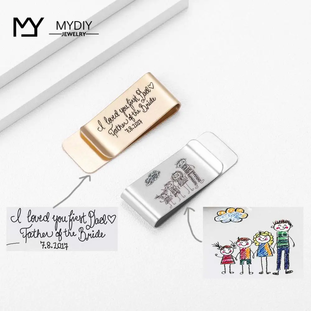 Зажим для денег персонализированные мужские аксессуары зажимы с гравировкой на