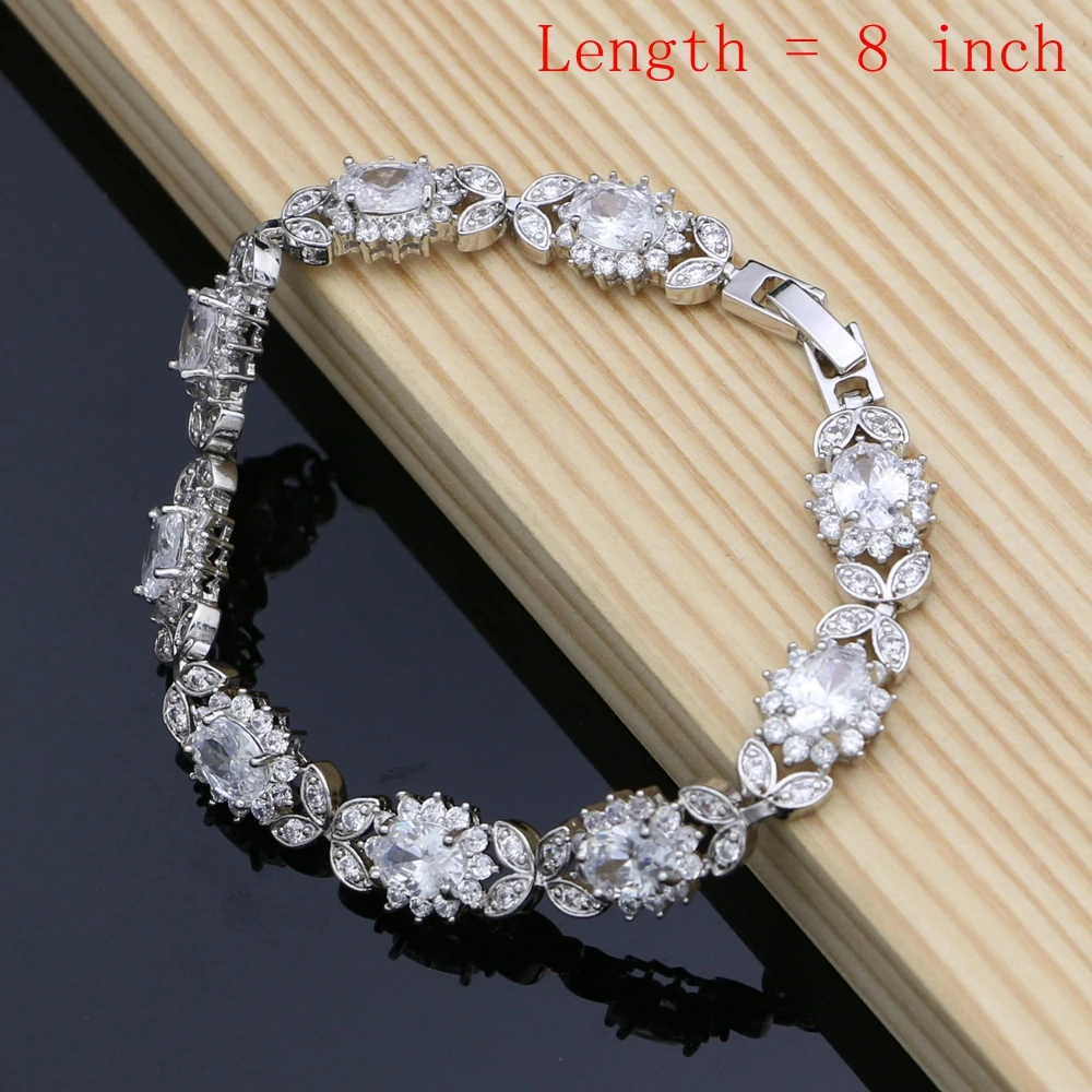 Комплект из колье серёг кольца и браслета серебра 925 пробы|Ювелирные наборы| |