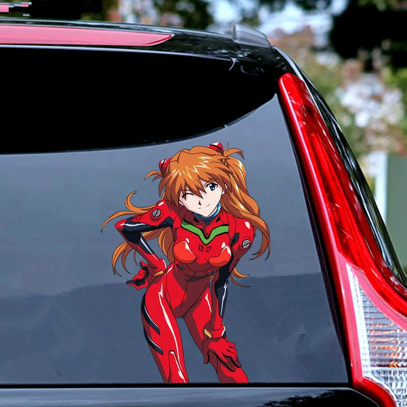 

RHM Asuka Langley Car Sticker Vinyl Auto Accessories Car Window Car Styling Decal PVC 13cmx6cm Cover Scratches Waterproof