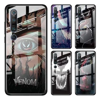 villain marvel venom tempered glass cover for xiaomi mi 11 ultra 11i 10t note 10 cc9 cc9e 9t lite pro phone case coque