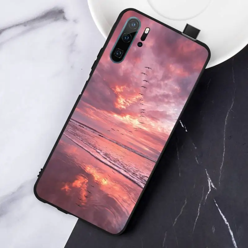 

Sea wave sunset coque pattern Phone Case For Huawei honor Mate P 10 20 30 40 Pro 10i 9 10 20 8 x Lite