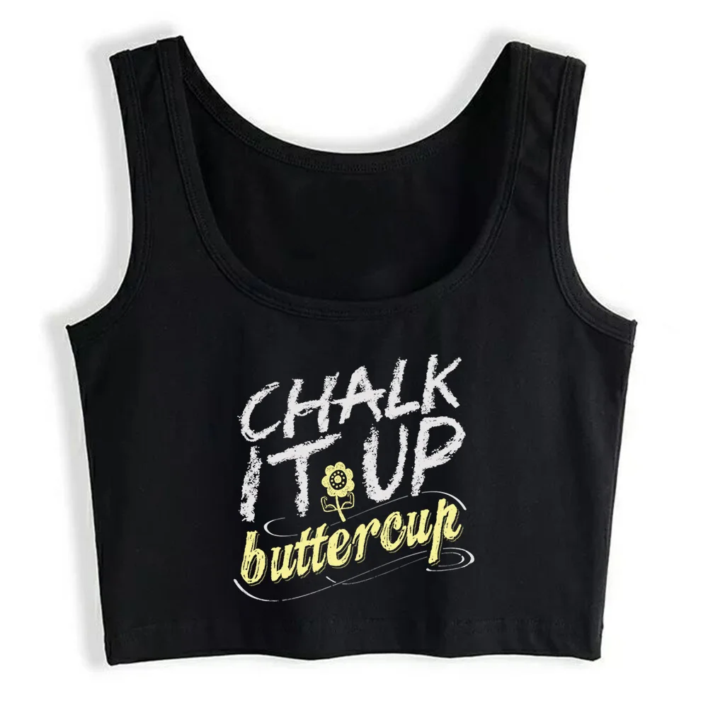 

Crop Top Women Chalk It Up Buttercup Emo Grunge Y2k Aesthetic Tank Top Female Clothes